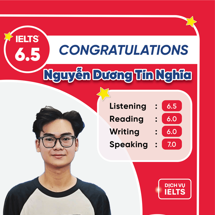 Tín Nghĩa IELTS 6.5